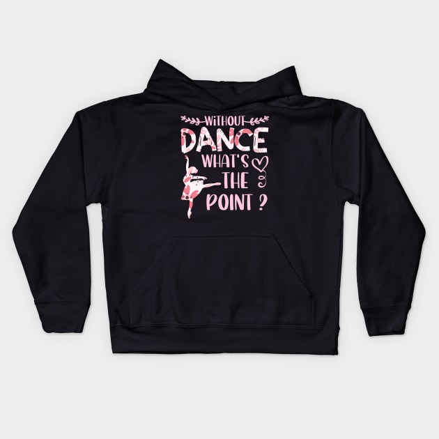 Special Occasion Matching ballerina for Pretty Youth Athletes cute flowers Kids Hoodie by greatnessprint